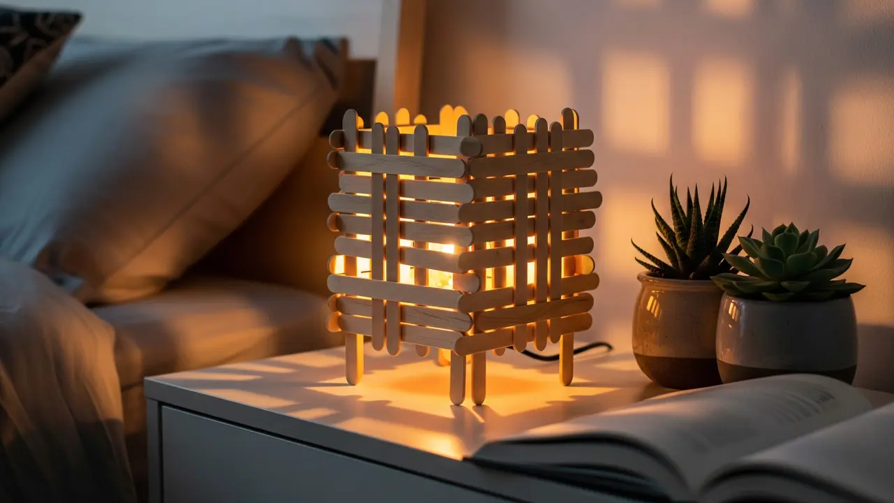 Lampu Tidur dari Stik Es Krim (AI Generated)
