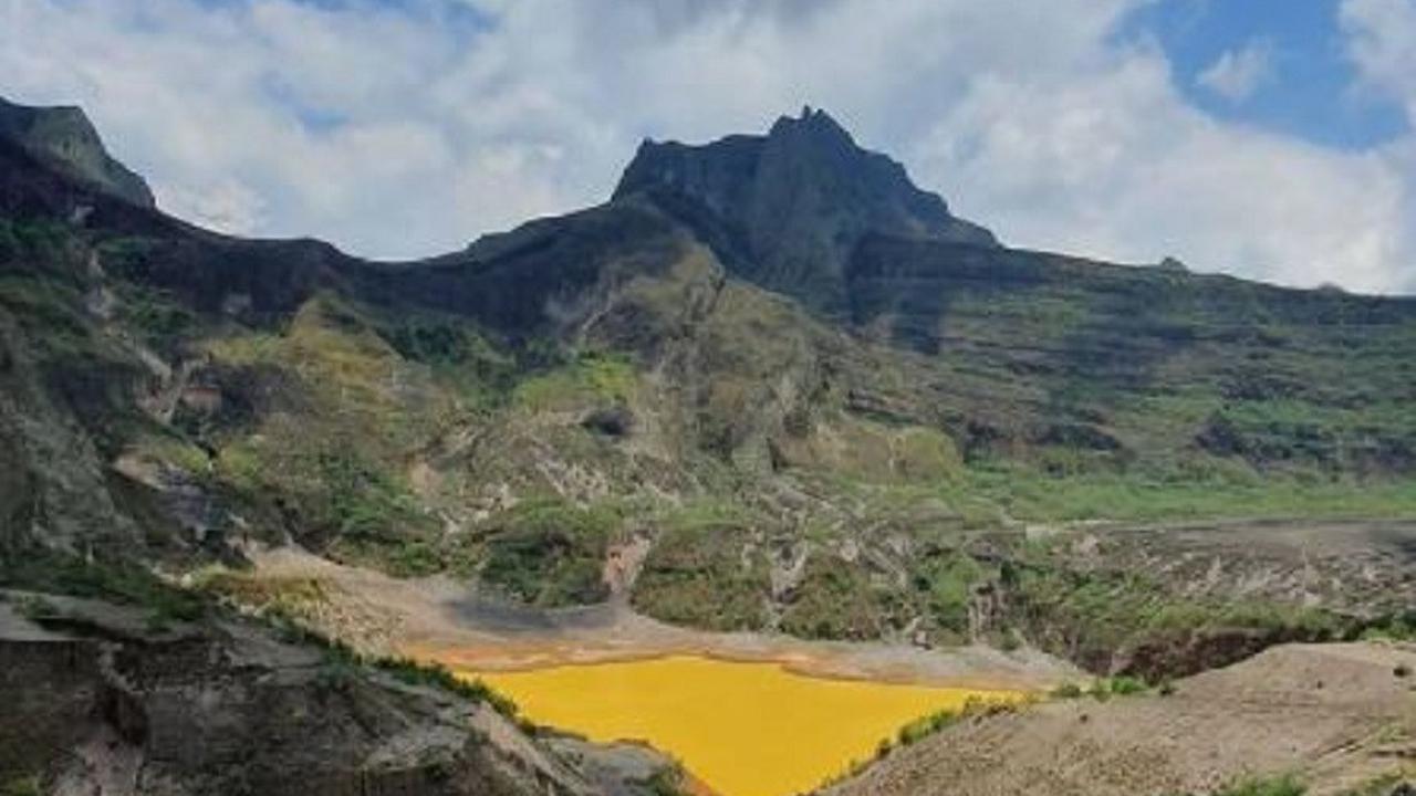 Pemandangan di Gunung Kelud, Kediri, Jawa Timur