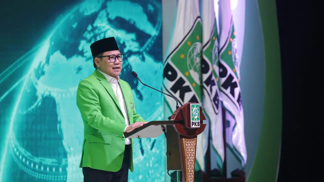 Ketua Umum PKB Abdul Muhaimin Iskandar (Cak Imin) dalam pembukaan pembukaan acara International Conference on the Transformation of Pesantren atau Internasional Transformasi Pesantren di Hotel Sahid Jakarta, Selasa (24/6/2025) (Istimewa)