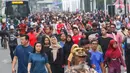 Pemerintah Provinsi DKI Jakarta juga akan memberlakukan malam bebas kendaraan bermotor atau Car Free Night (CFN) di sejumlah ruas jalan di Jakarta pada malam pergantian tahun, Rabu 31 Desember 2024 mendatang. (Liputan6.com/Herman Zakharia)