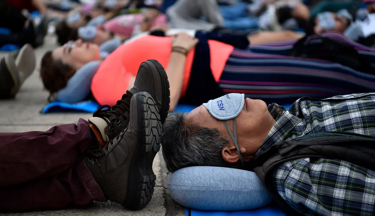 Perayaan ini menyoroti pentingnya membangun kebiasaan tidur yang baik sebagai prioritas. (Rodrigo Oropeza/AFP)