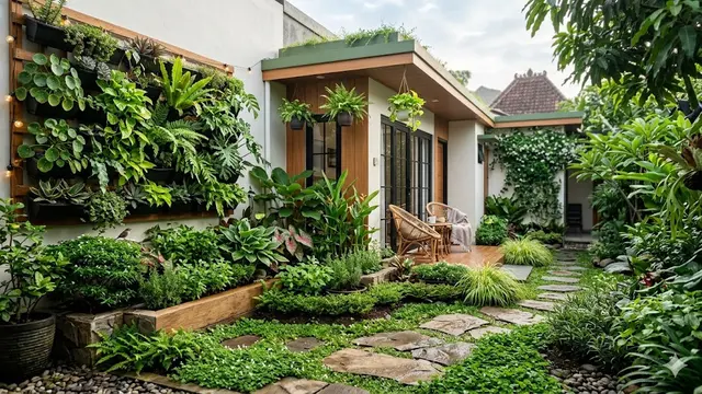 Desain Taman Belakang Rumah 7x12 Sempit tapi Estetik