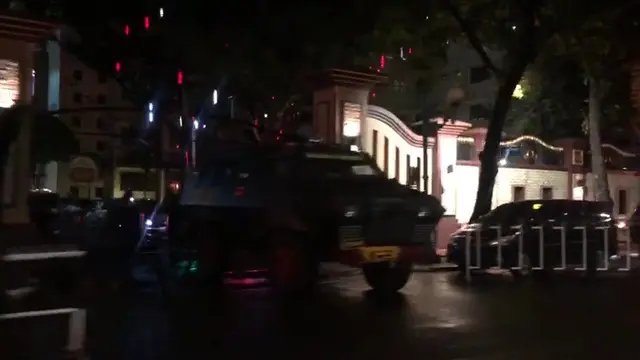 Salah satu kendaraan taktis Baraccuda yang bersiaga di Mabes Polri usai teror Rabu (31/3/2021)