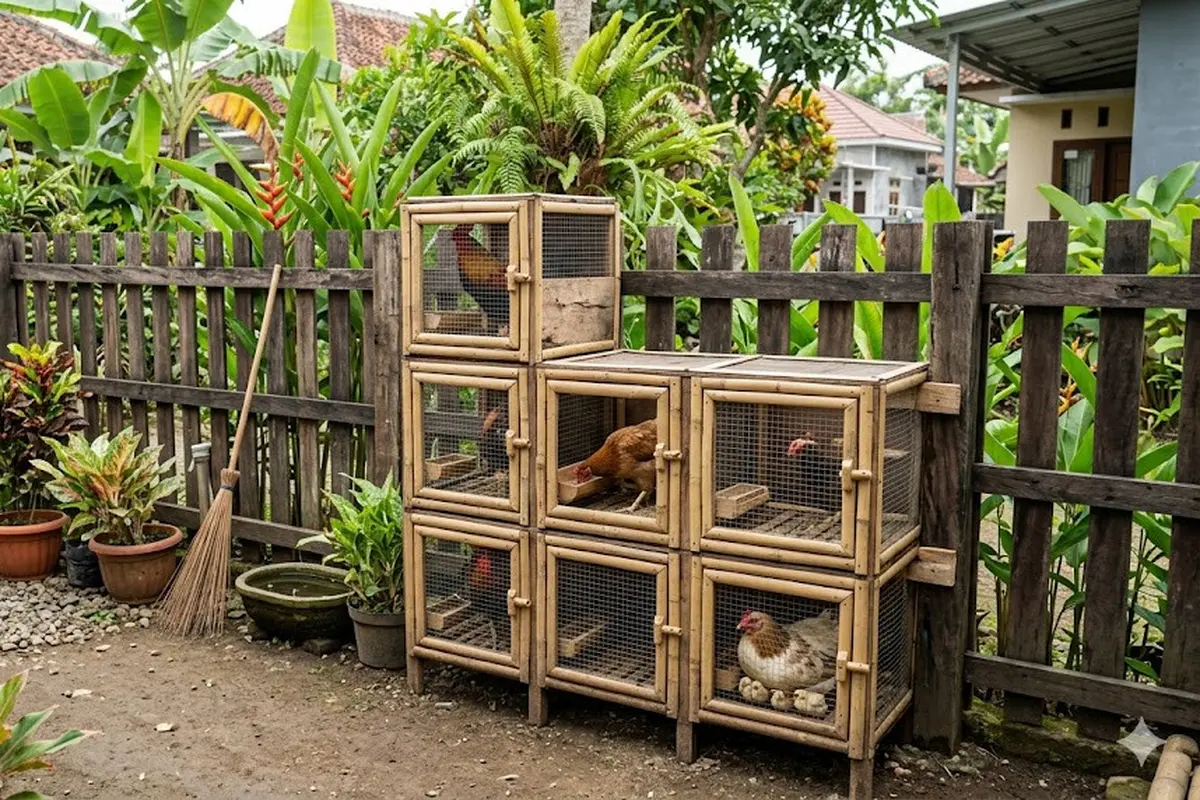 6 Desain Pagar Rumah yang Sekaligus Jadi Kandang Ayam, Cocok buat Lahan Terbatas