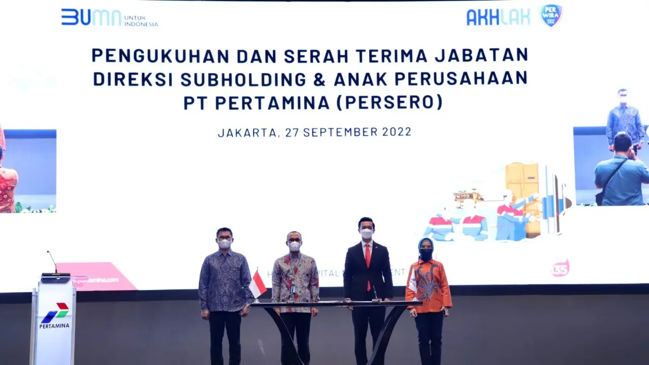 PT Pertamina (Persero) melakukan pergantian direksi di lingkungan Sub Holding Integrated Marine Logistics PT Pertamina International Shipping (PIS) pada Selasa, 27 September 2022.