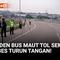 Tim Traffic Accident Analysis (TAA) Korlantas Mabes Polri melakukan olah tempat kejadian perkara (TKP) kecelakaan bus Cahaya Trans di Jalan Tol Semarang Kilometer 420, Senin petang.