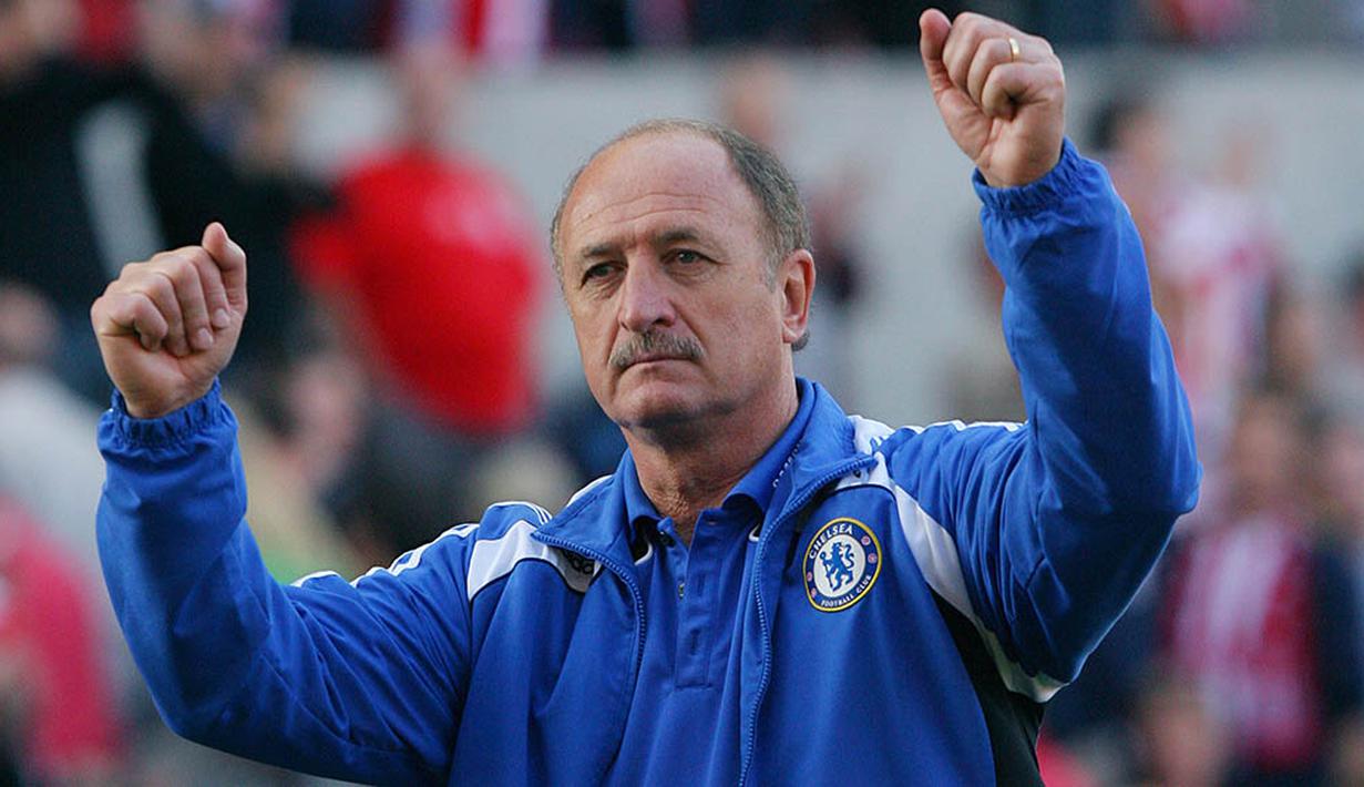 9. Luiz Felipe Scolari (2008-2009), 55.6% - Salah satu pelatih Chelsea yang dinilai gagal. Ditunjuk pada Juni 2008 kemudian dipecat pada Februari 2009 karena penampilan tim yang jauh di bawah standar. (AFP/Carl De Souza)