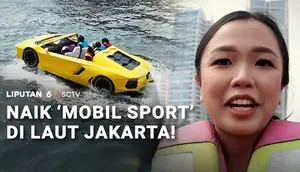 Ngebut dengan 'Mobil Sport' di Laut Jakarta