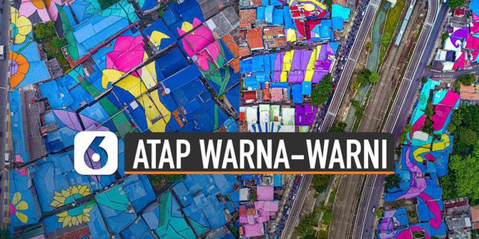 VIDEO: Viral Pemandangan Atap Rumah Warna-Warni Fly Over Lenteng Agung