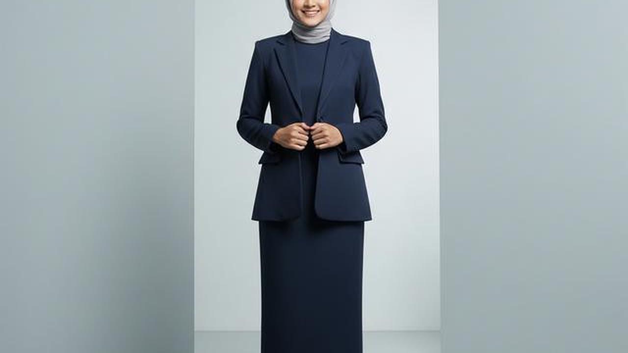 8 Model Gamis Blazer Modern untuk Pekerja Kantor dengan Mobilitas Tinggi, Cocok untuk Wanita Karier