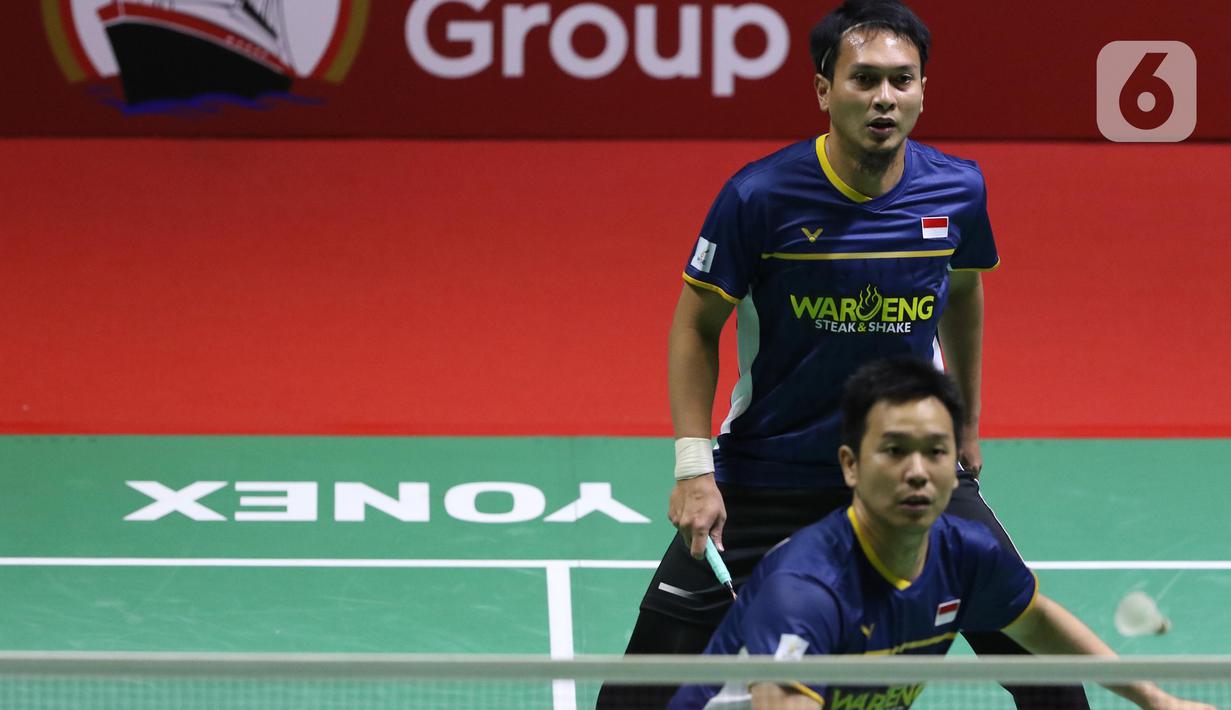 Di gim pertama, Ahsan/Hendra menunjukkan kematangan. (Liputan6.com/Helmi Fithriansyah)