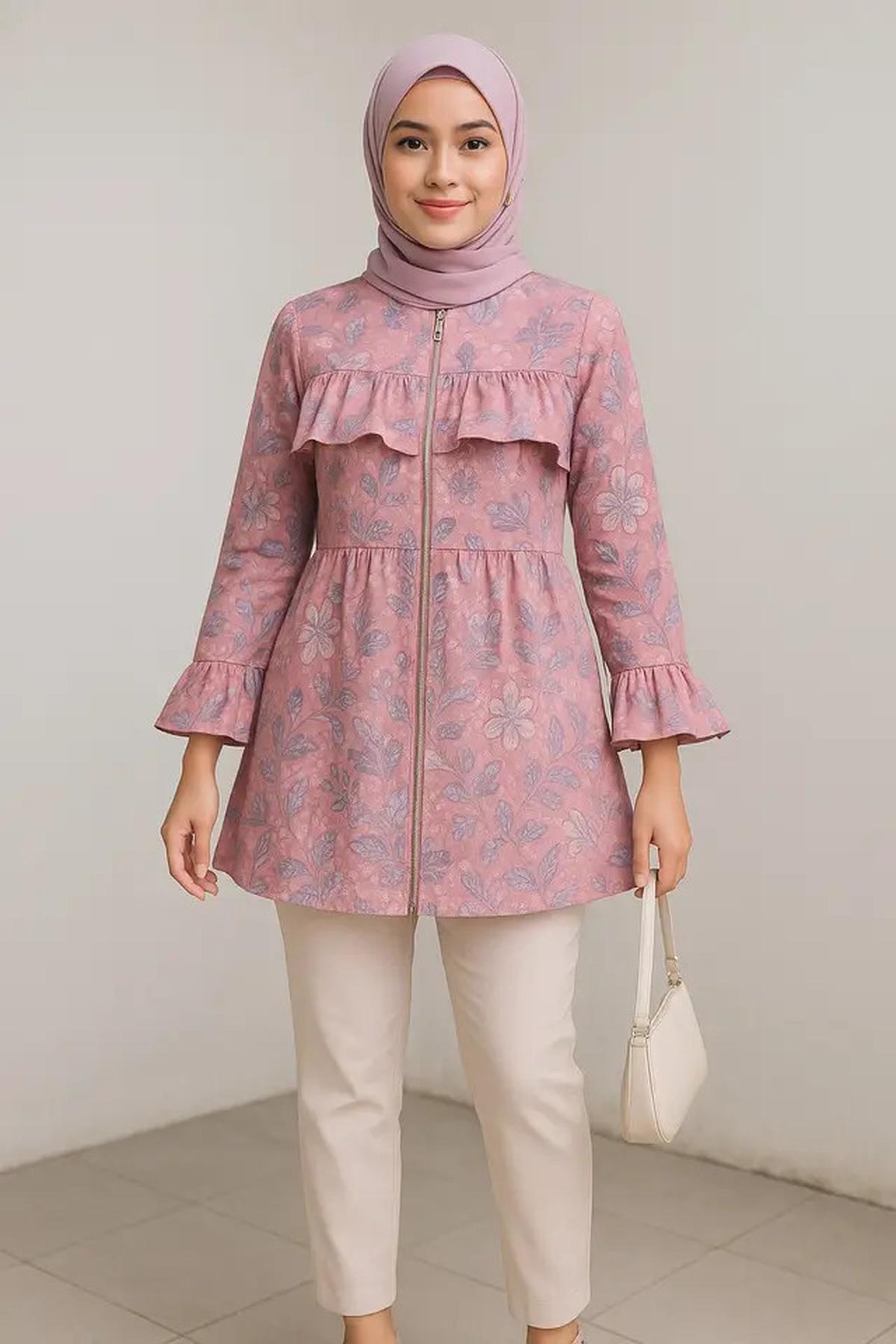 7 Inspirasi Model Tunik Batik Resleting Depan Terbaru, Cocok untuk Acara Formal hingga Kasual