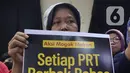 Aksi Mogok Makan sendiri dipilih sebagai simbolisasi keprihatinan dan solidaritas kepada para PRT yang korban penyanderaan dalam kelaparan tak terlihat.  (merdeka.com/Arie Basuki)