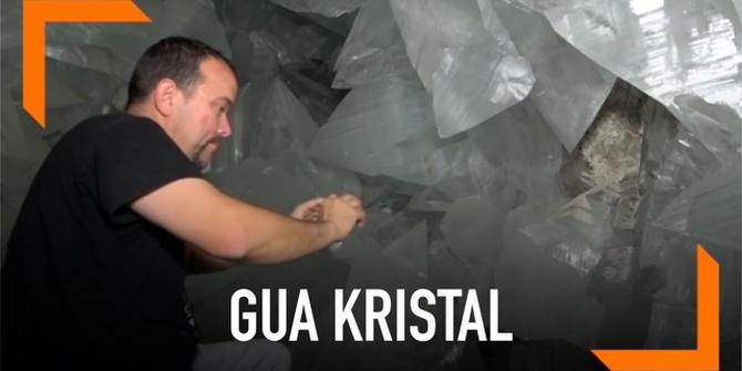 VIDEO: Keren, Ada Gua Penuh Kristal Raksasa di Spanyol