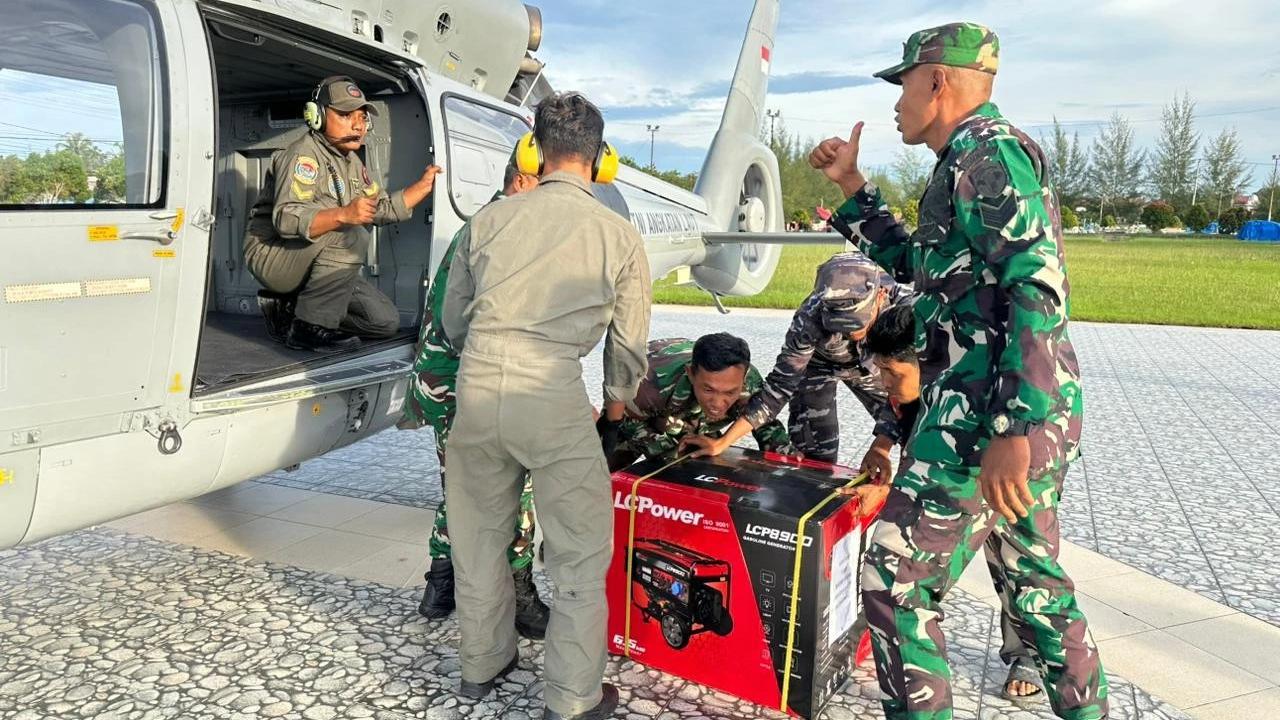 FOTO: TNI AL Bantu Normalisasi Listrik RSUD Aceh Timur