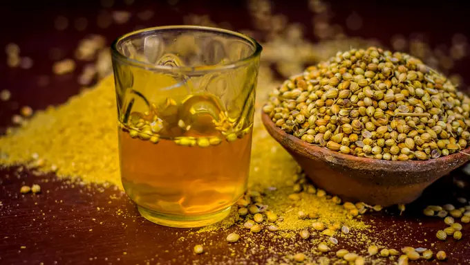 air rebusan seduh ketumbar