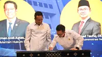 Kepala Lembaga Administrasi Negara (LAN) Muhammad Taufiq dan&nbsp;Menteri Hukum Supratman Andi Agtas. (Ist)