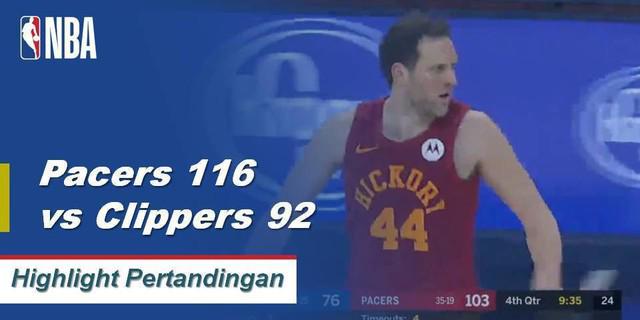 Cuplikan Pertandingan NBA : Pacers 116 vs Clippers 92