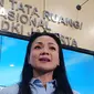 Nirina Zubir di Kantor Wilayah Badan Pertanahan Nasional (BPN), Jakarta Pusat, Selasa (13/2/2024), setelah 4 sertifikat tanah atas nama ibunya telah kembali. (Dok. via M. Altaf Jauhar)