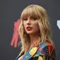 Taylor Swift di MTV VMA 2019 (Photo by Evan Agostini/Invision/AP)