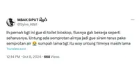 6 Cerita Apes Netizen ketika Buang Air Besar di Toilet Umum, Bikin Ngakak
