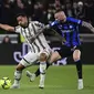Juventus sempat unggul terlebih dahulu. Namun pada menit-menit akhir Inter Milan mampu menyamakan kedudukan menjadi 1-1. (Marco Alpozzi/LaPresse via AP)