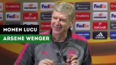 Momen lucu Arsene Wenger saat ditanya wartawan Rusia menjelang pertandingan Leg 1 Perempat Final Liga Eropa, Arsenal Vs CSKA Moscow.