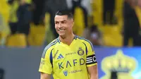 Gol lewat penalti pada menit ke-42 tersebut membalikkan keadaan dan memastikan kemenangan Al Nassr atas Al Okhdood, yang sebelumnya unggul lebih dulu. (AFP/Fayez Nureldine)