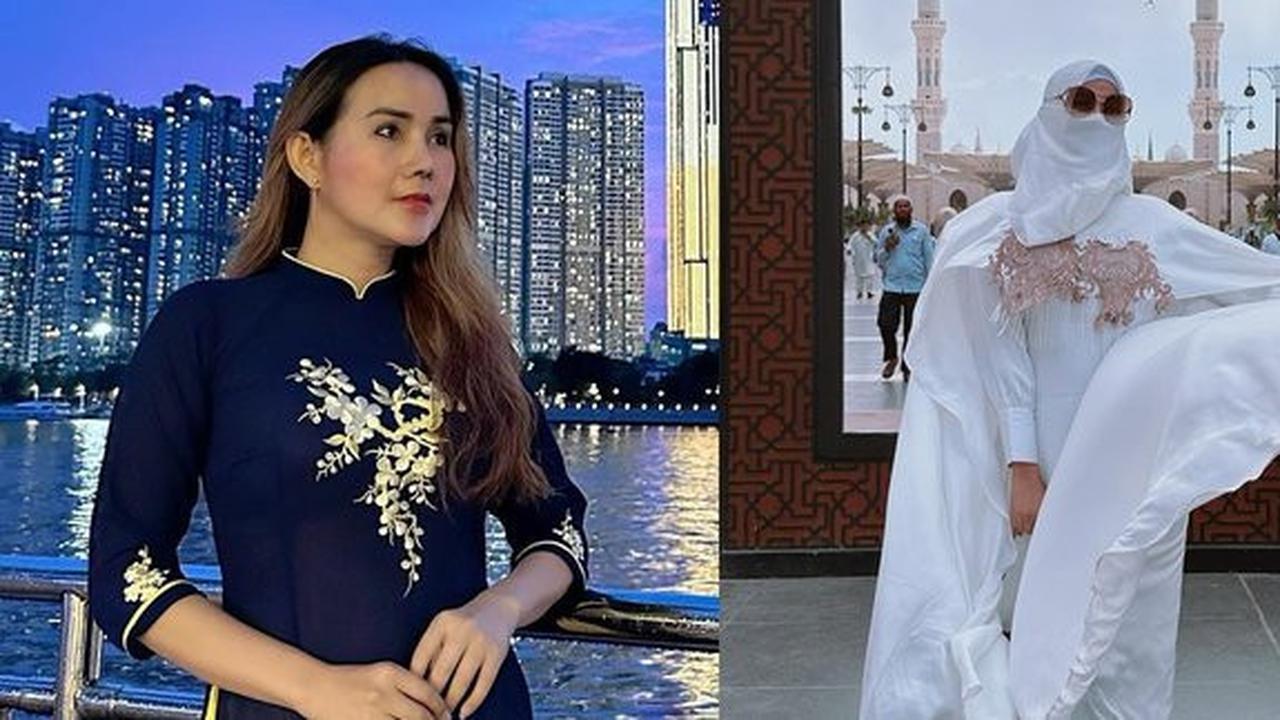 FOTO: Gaya Transgender Isa Zega Tampil Berhijab dan Bercadar saat Umrah Berujung Dilaporkan ke Polisi