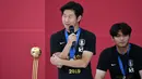 Lee Kang In berhasil meraih golden ball alias pemain terbaik di Piala Dunia U-20 2019. Saat itu dirinya berumur 18 tahun dan tercatat sebagai pemain termuda Korea Selatan di Piala Dunia U-20 2019. Lee turut membantu Taeguk Warriors menjadi runner-up, setelah dikalahkan Ukraina di final dengan skor 1-3. (AFP/Jung Yeon-je)