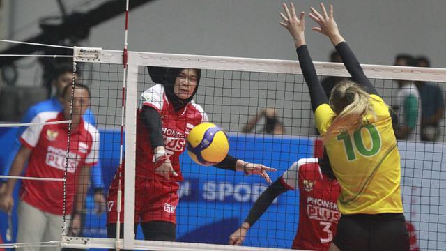 Foto: Libas Australia, Timnas Bola Voli Putri Indonesia Lolos ke Semifinal Kejuaraan Bola Voli Putri Asia AVC Challenge Cup 2023