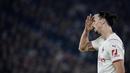 Zlatan Ibrahimovic - Pemain berusia 40 tahun ini baru menjalani satu laga bersama AC Milan, yakni ketika berhadapan dengan FC Porto. Bermain selama 32 menit, striker jangkung itu gagal mencatatkan namanya di papan skor. (AFP/Filippo Monteforte)