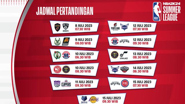 Jadwal Live Streaming NBA Summer League 2023 di Vidio Pekan Ini
