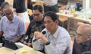 Menteri Keuangan (Menkeu) Purbaya Yudhi Sadewa bertemu dengan media di kawasan Sunter, Jakarta Utara, Selasa (8/9/2026). (Liputan6.com/Christian)