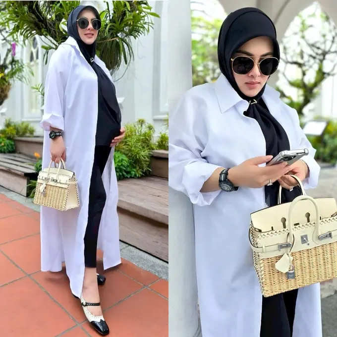 6 Gaya Bumil Syahrini Tak Alami Perubahan Signifikan Usai Naik 18 Kg, Tampil Serba Mahal Pakai Tas Miliaran dan Pantofel Puluhan Juta