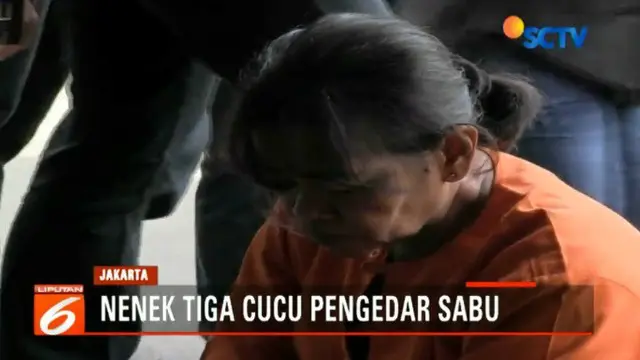 Nenek WT menjadi satu dari 46 tersangka penyalahgunaan narkoba yang dibekuk Satuan Narkoba Polres Metro Jakarta Utara.