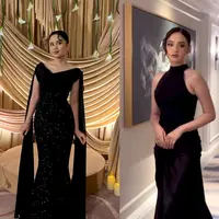 Mulai dari Tissa Biani hingga Syifa Hadju, berikut gaya elegan seleb berbalut gaun hitam di resepsi pernikahan Al Ghazali dan Alyssa Daguise.