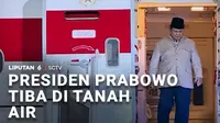 Usai memenuhi undangan Presiden Putin di Vladivostok, Rusia, Presiden Prabowo tiba di Indonesia, Jumat dini hari.