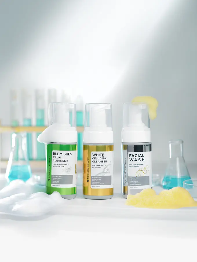 Manjakan Kulit Wajah dengan 3 Varian Facial Wash Terbaru dari MS GLOW Beauty