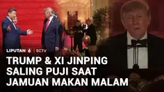 Trump dan Xi Jinping Makan Malam Kenegaraan, Saling Puji hingga Bertukar Hadiah
