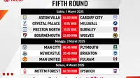 Jadwal dan link siaran langsung FA Cup 2024/25 5th round di Vidio akhir pekan ini. Jangan lupa saksikan tim jagoan kalian yang masih berlaga di FA Cup - 5th round pekan ini hanya di layanan OTT Vidio. (sum. doc. vidio.com)