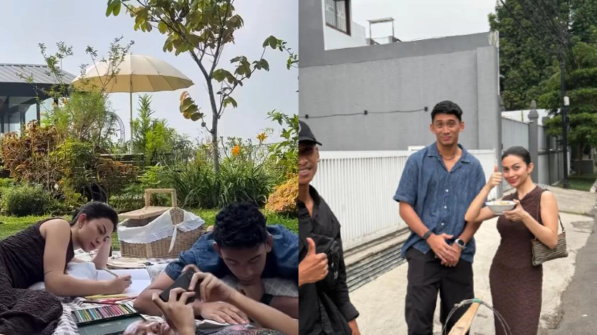 Gaya Casual-Date Ariel Tatum dan Daffa Wardhana di Akhir Pekan, Jajan Cuanki hingga Rebahan di Taman