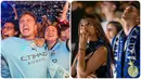 <p>Foto kombinasi memperlihatkan ekspresi suporter Manchester City (kiri) merayakan kemenangan Manchester City atas Inter Milan pada pertandingan final Liga Champions di Manchester, Inggris, Sabtu (10/6/2023). Sementara foto kanan memperlihatkan ekspresi suporter Inter Milan saat menyaksikan pertandingan final Liga Champions antara Manchester City dan Inter Milan di Milan, Italia, Sabtu (10/6/2023). (Nigel French/PA via AP - Claudio Furlan/LaPresse via AP)</p>