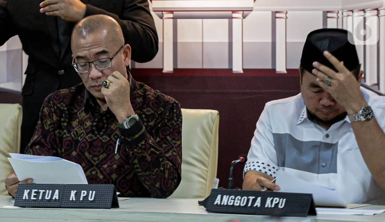 Sebelumnya, tiga bakal capres-cawapres itu telah memenuhi syarat (MS) dalam hal syarat administrasi pencalonan yang diajukan pada 19-25 Oktober 2023. (Liputan6.com/Faizal Fanani)