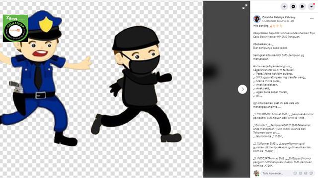 Cek Fakta Tidak Benar Polri Kasih Tips Cara Blokir Nomor Sms Penipuan Cek Fakta Liputan6 Com
