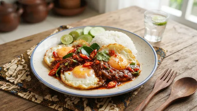 Resep Telur Ceplok Bumbu Rujak