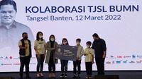 BRI ikut ambil bagian dalam Program Kolaborasi TJSL BUMN di Provinsi Banten yang diinisiasi oleh Kementerian BUMN untuk penyaluran bantuan TJSL di wilayah Provinsi Banten/Istimewa.