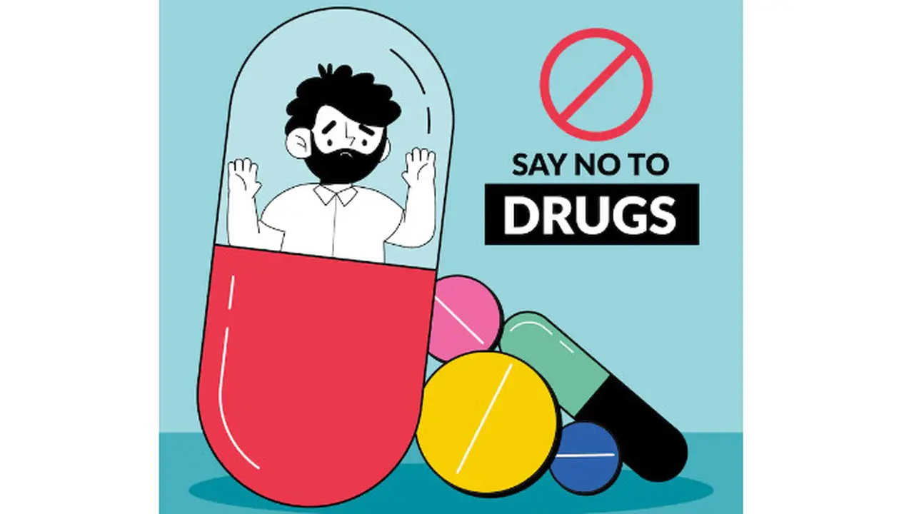 Ilustrasi poster, anti-narkoba