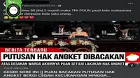 Beredar di media sosial video yang diklaim Ketua DPR RI, Puan Maharani membacakan putusan hak angket kecurangan Pemilu dan pemakzulan presiden. (sumber: Facebook)