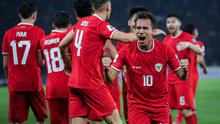 Pemain Timnas Indonsia merayakan gol yang dicetak oleh Egy Maulana Vikri ke gawang Vietnam dalam laga Grup F Kualifikasi Piala Dunia 2026 zona Asia di Stadion Utama Gelora Bung Karno, (SUGBK) Senayan, Jakarta, Kamis (21/3/2024) malam WIB. (Bola.com/Bagaskara Lazuardi)